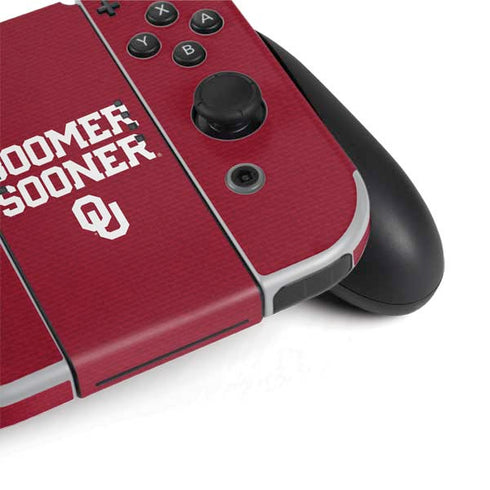University of Oklahoma Boomer Sooner Nintendo Switch OLED (2021) Skin